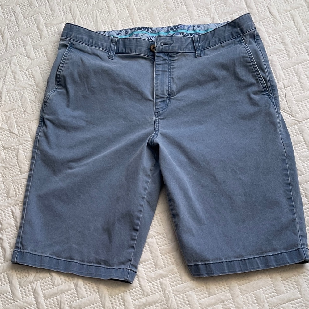 Tommy Bahama Steel Blue Flat Front Shorts